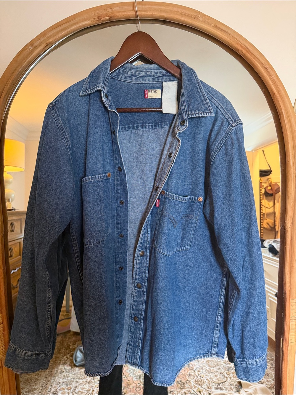Levi's Blue Denim Shirt Jacket with Chest Pockets